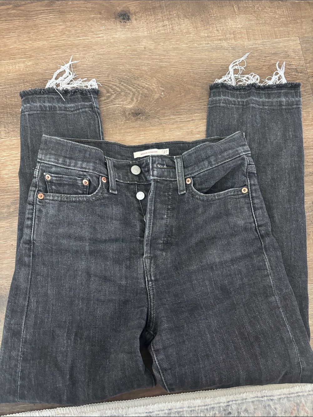Levi’s Black Fringe Hem Women’s Jeans